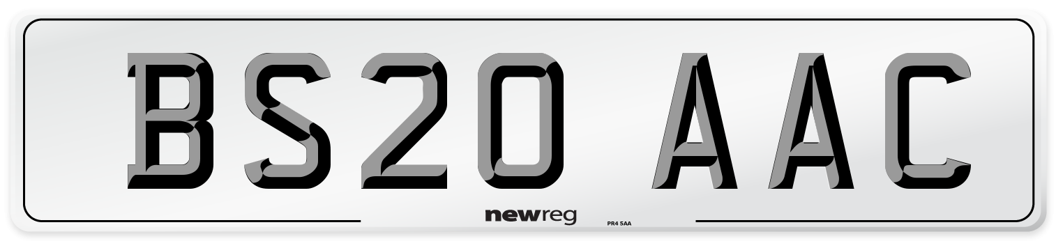 BS20 AAC Number Plate from New Reg